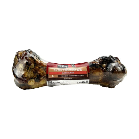 Natural Pork Femur Chew for Dogs, 1 Count, 9.28 Oz