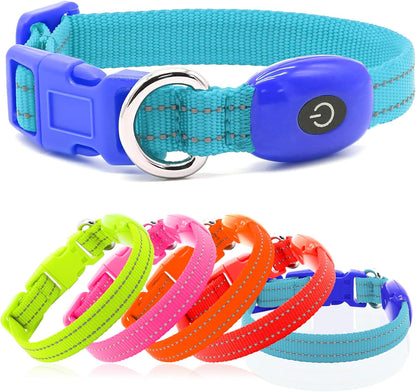 Puppy LED Dog Collars - USB Rechargeable Light up Dog Collar Adjustable Reflective Pet Collars Keep Your Small Dogs and Cats Be Seen & Safe in the Dark (XS, Royal Blue)