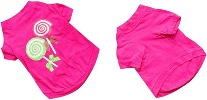 Set of 3 Dog Clothes for Small Dogs Girl Summer Puppy Shirt for Chihuahua Yorkies Female Outfits (A, S)