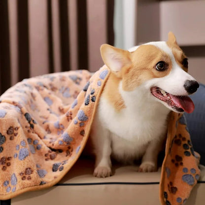 1 Pack 3 Blankets Super Soft Fluffy Premium Fleece Pet Blanket Flannel Throw for Dog Puppy Cat - Paw