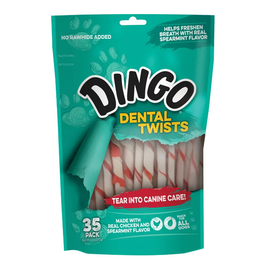 Dental Twists Dog Chews, 35 Count, Natural Chewing Action Helps Clean Teeth